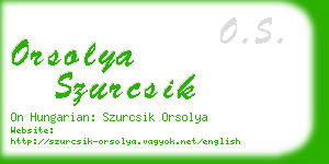 orsolya szurcsik business card